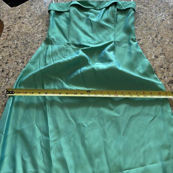 Jessica McClintock Green Strapless Prom Dress - Picture 9 of 10